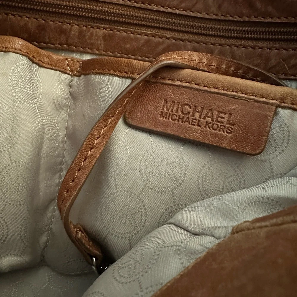 Michael Kors MK Cognac Crosby Hobo Bag